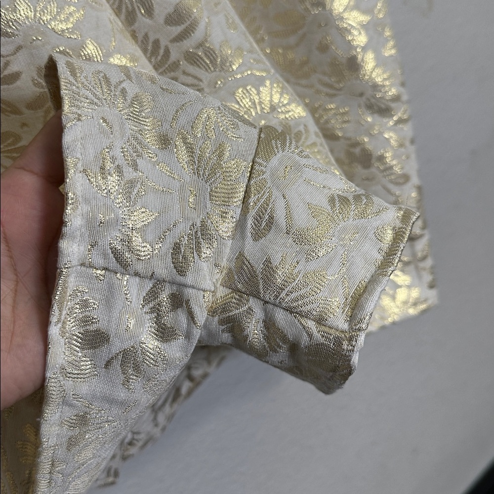 Altar'd State Ivory Gold Floral Romper Sleeveless Size XXL NWT Holiday Festival - Picture 6 of 16